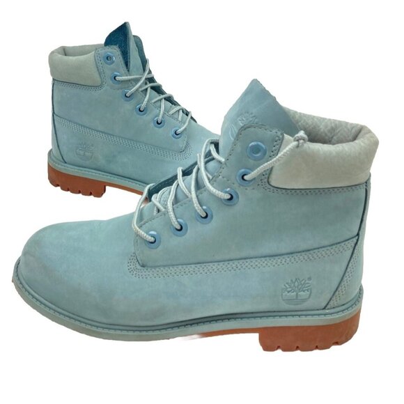 *Timberland Boots Womens Size US 6 Light Blue 6 Eye Hiking Combat Corpcore Fairy - Picture 1 of 13
